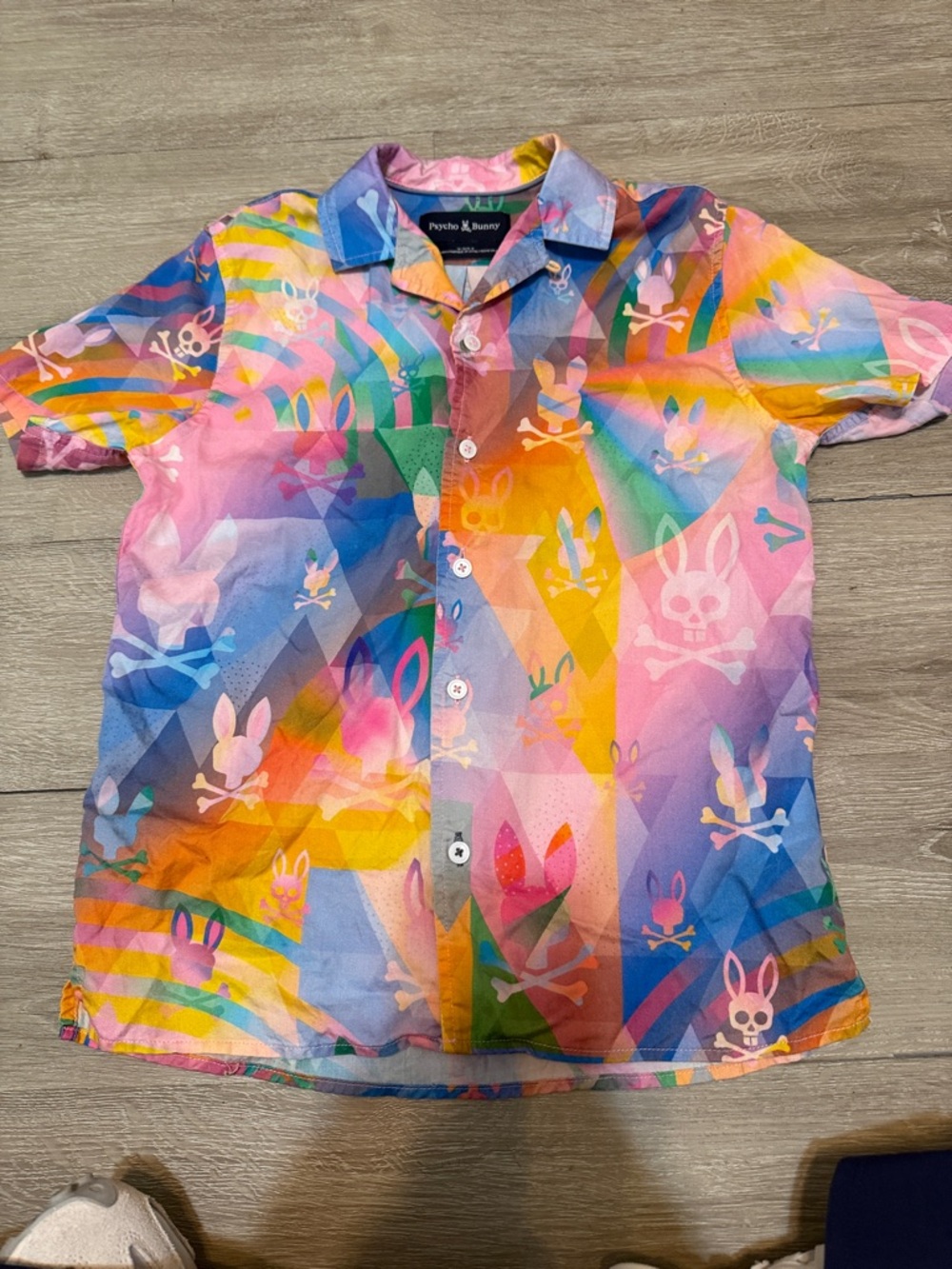 Psycho Bunny Kids' Multicolor Short-Sleeve Button-Up Shirt